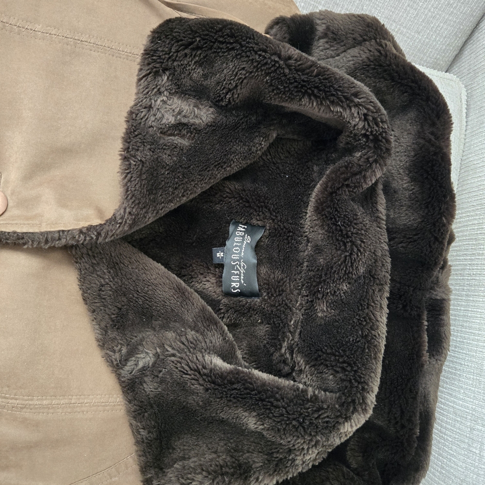 Brown Faux Fur Lined Jacket